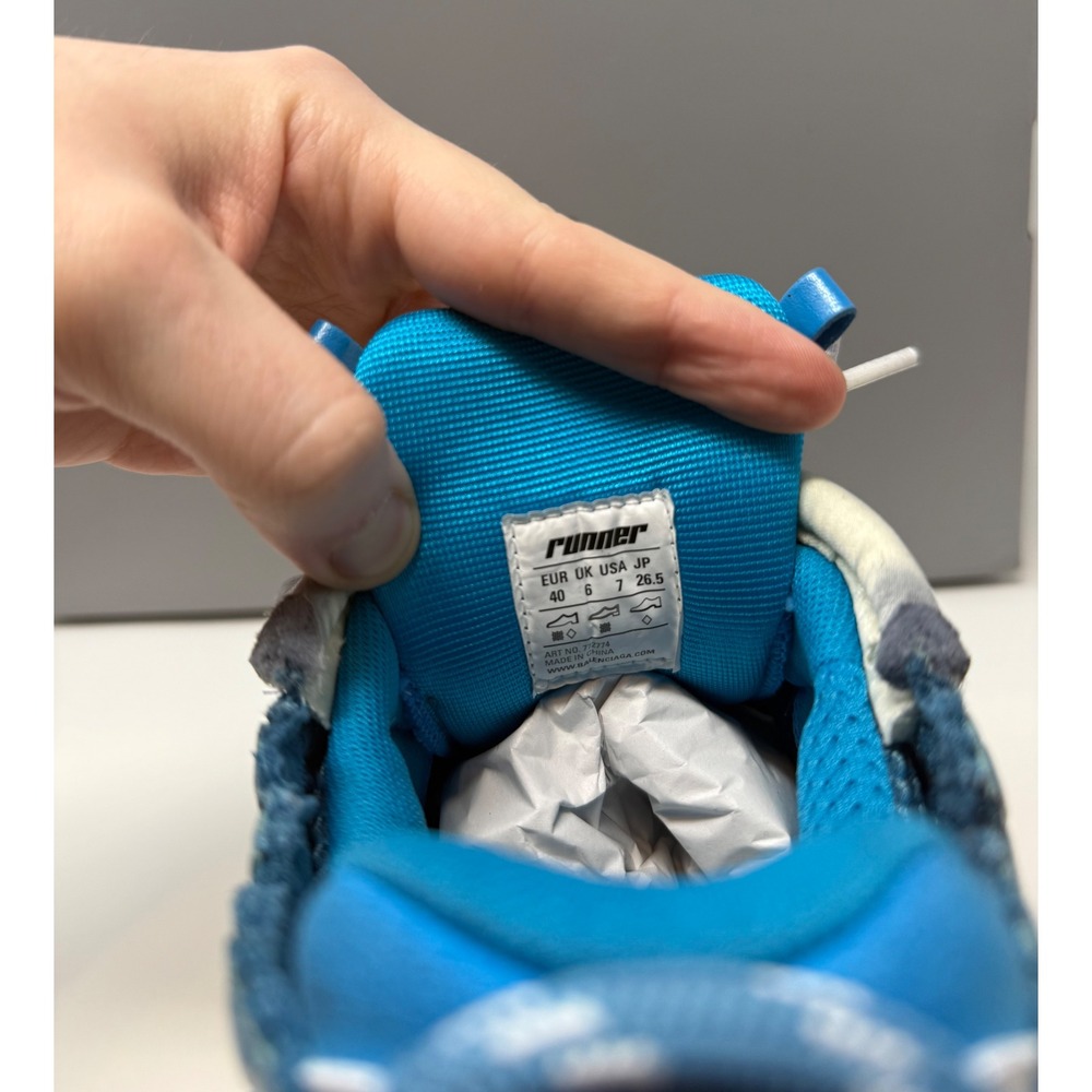 Balenciaga Marathon Runner Sneaker Blue Unreleased Demna Size 7 US 40 EU - Picture 7 of 10